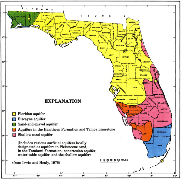 map of Florida aquifers